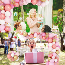 Load image into Gallery viewer, 144 Pcs Balloons Garland Kit Arch, Rose Gold Pink White Latex Confetti Gold Metallic Balloons for Party Decorations Birthday Wedding Graduation Baby Shower for Girls Women