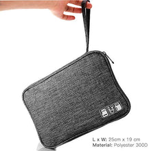 Load image into Gallery viewer, Electronics Accessories Organizer Bag, Travel Cable Organiser Bag, Universal Carry Travel Gadget Bag for USB Cable Drive, SD Card,Charger Hard Disk (Black)
