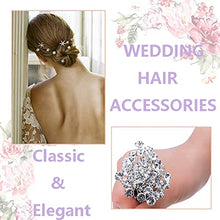 Load image into Gallery viewer, 40 Pack Bridal Wedding Hair Pins Rhinestone Hair Clips Accessorie U shaped hair Clips Crystal Hair Pins Wedding Hair Accessories for Women and Girls