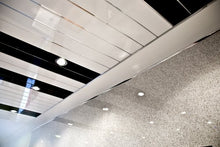 Load image into Gallery viewer, Bathroom Cladding 5mm WALL PANEL & CEILING PANEL WHITE WITH 2 SILVER STRIP ATTACHED Tongue and Grooved Ideal for your bath/shower walls going over tiles and on your ceiling 100% waterproof