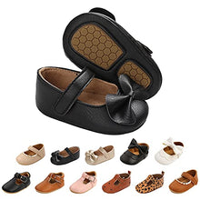 Load image into Gallery viewer, Baby Girls First Walking Shoes Bow-Knot Mary Jane Flats Adjustable PU Leather Anti-Slip Soft-Soled Princess Shoes Infant Girls Outdoor Shoes,0-18 Months
