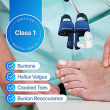 Load image into Gallery viewer, Bunion Corrector Toe Straightener Set - 2 x Bunion Splints, 2 x Big Toe Straighteners and 1 x Bunion Relief Guide - Adjustable Day & Night Bunion Support Kit - Sports Laboratory