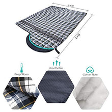 Load image into Gallery viewer, CANWAY Rectangular Sleeping Bag with Compression Sack, Lightweight Waterproof for Warm Cold Weather 4 Seasons Camping/Traveling/Hiking/Backpacking, Adults & Kids(Cyan-Flannel)