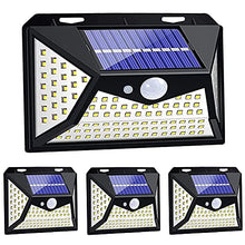 Load image into Gallery viewer, Solar Lights Outdoor,Upgraded Wireless Solar Lights Outdoor Garden, Solar Security Light Outdoor Motion Sensor Wall Lights,Solar Powered Lights Waterproof with 3 Intelligent Modes for Outside(4Pack)