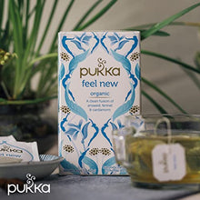 Load image into Gallery viewer, Pukka Herbs | Feel New Organic Herbal Tea | Fennel, Cardamon and Turmeric | Perfect For Feeling Good | 4 packs | 80 Sachets