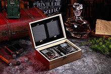 Load image into Gallery viewer, VOVZON Whiskey Stones and Glasses Gift Set for Men – 8 Whisky Scotch Bourbon Chilling Stones, 2 Whiskey Glasses in Wooden Box – Christmas/Father's Day/Birthday Gift/Present for Father Dad Boyfriend