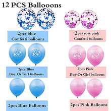 Load image into Gallery viewer, Gender Reveal Decoration Boy or Girl We love you Banner, with12PCS Balloons Latex Balloons for Baby Shower Gender Reveal Party Decoration