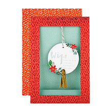 Load image into Gallery viewer, Christmas Card for Wife from Hallmark - 3D Ornamental Design with Hanging Bauble