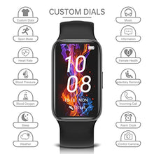 Load image into Gallery viewer, Fitness Tracker with Heart Rate, Sleep Tracking, Blood Pressure and Blood Oxygen SpO2, 1.47" Touch Screen Activity Tracking IP68 Waterproof Smart Watch for Women Men