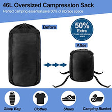 Load image into Gallery viewer, YINXN 46L Compression Stuff Sack for Sleeping bag, Lightweight Waterproof Compact Nylon Stuff Sack Storage bag for Camping, Hiking, Travelling, Backpacking
