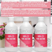 Load image into Gallery viewer, LanSilk, 100% Pure Acetone 250 ml Salon Strength Nail Polish Remover For Nail Lacquer SoakOff Gel Polish Acrylic Nails And Fibreglass Extensions Made In The UK