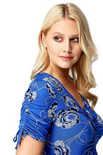 Load image into Gallery viewer, Roman Originals Women Fit & Flare Skater Dress Ladies Stretch Jersey Casual Summer Autumn Winter Party Beach Cruise Holiday V-Neck Knee Length - Royal Blue - Size 14
