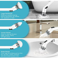 Load image into Gallery viewer, Electric Spin Scrubber, Cordless Shower Cleaner, Electric Cleaning Brush with Tool-Free Adjustable Extension Arm and 3 Replaceable Cleaning Brush Heads for Tile, Tub, Kitchen, Floor, Bathroom