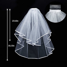 Load image into Gallery viewer, Kyerivs Bride to be Decoration Set for Hen Night Party,Rhinestone Tiara,Bridal Wedding Veil,Bride to Be Sash,Rosette Badge and Garter