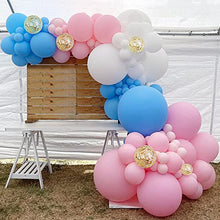 Load image into Gallery viewer, Gender Reveal Decorations, Blue Pink Balloons Arch Garland Kit Blue Balloons Pink Balloons White Balloons Metallic Gold Balloons Gold Confetti Balloons For Boy or Girl Gender Reveal Baby Shower
