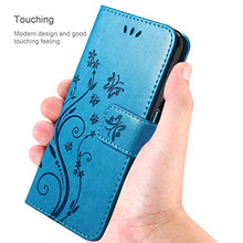 Load image into Gallery viewer, AROYI Case Compatible with Samsung Galaxy A12/M12 Case and Screen Protector,Wallet Case PU Leather with Card Slots Folding Stand Magnetic Scratchproof Protect Flip Cover for Samsung Galaxy A12,blue