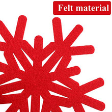 Load image into Gallery viewer, ADXCO 12 Pieces Christmas Coasters Red Christmas Cup Mats Snowflake Designs 6 Patterns Wine Tea Coffee Drinks Mats for Christmas Dinner Xmas Party Decoration