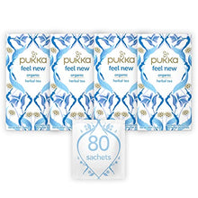 Load image into Gallery viewer, Pukka Herbs | Feel New Organic Herbal Tea | Fennel, Cardamon and Turmeric | Perfect For Feeling Good | 4 packs | 80 Sachets