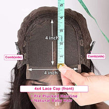 Load image into Gallery viewer, Original Queen 26Inch Deep Wave Transparent Lace Front Wigs Human Hair 180% Density Deep Curly Human Hair Wig for Black Women 4x4 Curly Lace Front Wig Pre Plucked Natural Color