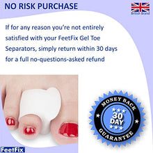 Load image into Gallery viewer, FEETFIX Bunion Corrector Toe Separators – Minimally Invasive Gel Hallux Valgus Big Toe Straightener Protector Splint– Immediate Foot Pain Relief – 4 Pack – Wear with Shoes Spacer –– Medical Grade