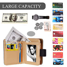 Load image into Gallery viewer, Ladies Purse Wallet, Womens Small Bifold Leather Purses Handbag with Cash/ID/Credit Card Holder Hollow Leaf, Ladies Vegan Coin Purses Wallet Money Bags with Zip Birthday Xmas Gifts for Women Girls