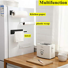 Load image into Gallery viewer, Kitchen Roll Holder, Kitchen Paper Rack Wall Mounted, Toilet Roll Holder,Napkins Storage Rack Holder Under Cabinet, Paper Towel Roll Holder Self Adhesive No Drilling Required (White)