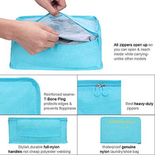 Load image into Gallery viewer, Vicloon Travel Organiser Packing Bags,6 PCS Travel Packing Cubes Set for Clothes Travel Luggage Organizers Storage Bags (Light Blue)