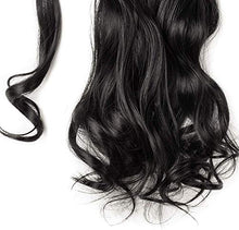 Load image into Gallery viewer, Wrap Around Ponytail Hair Extension 24inch Long Curly Pony Tail Hairpiece Synthetic Fiber Jet Black