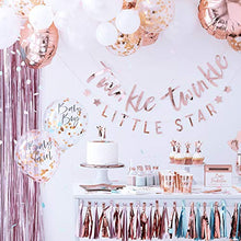 Load image into Gallery viewer, Ginger Ray Rose Gold Baby Shower Bunting Party Decoration Banner Twinkle