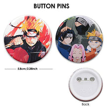 Load image into Gallery viewer, Anime Naruto Gift Set:Drawstring Bag/Headband/Ring/Kunai/Necklace/Button Pins/Stickers/Throwing Plastic Toy