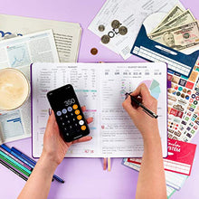Load image into Gallery viewer, Clever Fox Budget Planner Pro – Financial Organizer + Cash Envelopes. Monthly Finance Journal, Expense Tracker & Personal Account Book, Undated, 18cm x 25cm – Purple