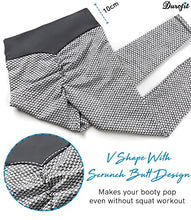 Load image into Gallery viewer, DUROFIT TIK Tok Gym Leggings Anti cellulites Women Scrunch Ruched Butt Lifting Yoga Pants Gym Workout Running Sport Push Up High Waist Full Length Grey S
