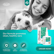 Load image into Gallery viewer, ICF Otodine Dog Ear Cleaner - Drops to Stop Head Shaking, Itchy & Waxy Ears - Vet Recommended, Non-Toxic Ear Cleaning Solution for Dogs - Dropper Bottle 100 ml