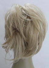 Load image into Gallery viewer, New Very Large Circular Elastic synthetic Hair piece Updo Scrunchies Bun Extensions Wavy 7” Light weight 55g (Light Blonde Mix #24H613)