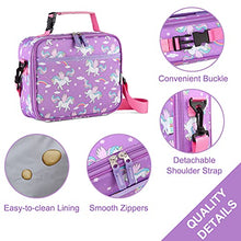Load image into Gallery viewer, Lunch Bag for Girls, VASCHY Insulated Lightweight Lunch Box Bag for Toddler Girls to School Daycare Kindergarten Children with Detachable Shoulder Strap (Unicorn)