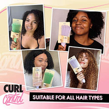 Load image into Gallery viewer, Curl Control - Natural Hair Ez Detangler Brush for Wet Hair Curly Hair Kinky Wavy Hair Coily Hair Textures 3A-4C for all Thick Curly and Afro Hair Curl Patterns (Orange)