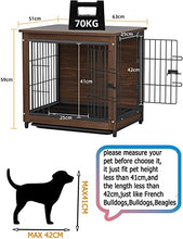 Load image into Gallery viewer, Bingopaw Wooden Dog Crate, Small Dog Cage End Table Pet Crate Furniture with Floor Tray 24inch