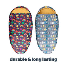 Load image into Gallery viewer, Silentnight Kids Rainbows Mummy Style Sleeping Bag - Boys Girls Children Toddler Spring Summer Holiday Sleep Bags - Machine Washable Junior Camping Essentials