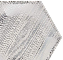 Load image into Gallery viewer, Party Disposable 36 PC DINNERWARE Set Dinner 18 Side Heavyweight Paper Plates | Hexagon Design | for Upscale Wedding and Dining (Wood Collection – Silver)