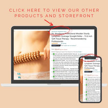 Load image into Gallery viewer, Mr. Woodware Professional Wooden Sturdy Lymphatic Drainage Straight Roller - 39.6cm Soft Tissue Therapy - Recommended by Professionals