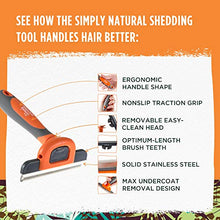 Load image into Gallery viewer, Shedding Brush Deshedding Tool by Simply Natural – Stainless Steel Deshedding Tool for Dogs and Deshedding Tool for Cats with Removable 10cm Shedding Blade