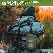 Load image into Gallery viewer, GEERTOP Hammock Underquilt, Lightweight Camping Hammock, Packable Full Length Under Blanket, Backpacking Winter Sleeping Bag Under Quilt for Backyard Outdoor Sleeping Gear
