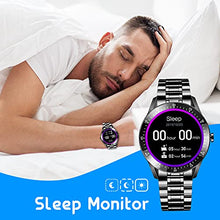 Load image into Gallery viewer, BEN NEVIS Men Smart Watch, Waterproof 24/7 Heart Rate Blood Pressure Sleep Auto Monitor Fitness Sport Watch with Step Counter Staninless Steel Metal for Bluetooth Android iOS