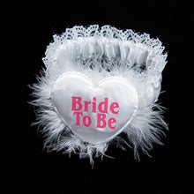 Load image into Gallery viewer, Kyerivs Bride to be Decoration Set for Hen Night Party,Rhinestone Tiara,Bridal Wedding Veil,Bride to Be Sash,Rosette Badge and Garter