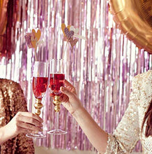 Load image into Gallery viewer, AILEXI 3 Pack Metallic Tinsel Curtains Foil Fringe Shimmer Streamers Curtain Door Window Decoration for Birthday Wedding Party Supplies 3ft*8ft - Pink