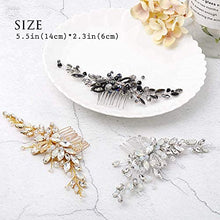 Load image into Gallery viewer, Handcess Bride Wedding Hair Combs Silver Crystal Headpiece Rhinestone Bridal Hair Accessories for Women and Girls