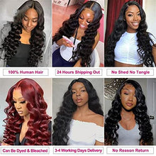 Load image into Gallery viewer, Wigs 10-30 Inch Malaysian Loose Deep Wave Wig 13x4 Lace Front Human Hair Wigs for Black Women 180% Density Remy 4x4 Lace Closure Curly Wig Wig (Color : 4x4 Wig, Stretched Length : 28inch(70cm))
