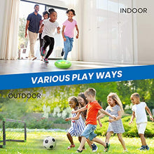 Load image into Gallery viewer, DEERC Kids Game Toys Hover Football Set Rechargeable Air Soccer with 2 Goals, Ball Toy with LED Light for Indoor Games, Gift for Boys Girls Toddlers, an Extra Inflatable Ball (No AA Battery Needed)