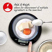 Load image into Gallery viewer, Salter 1009 BKDR Digital Kitchen Scale – Marble finish Easy to Read Circle Electronic Cooking Scale - Up to 8 kg – Black