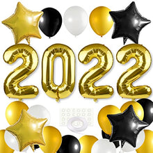 Load image into Gallery viewer, MIAHART 2022 Graduation Party Decoration 2022 XXL Set,2022 Giant Foil Balloons, Black Gold and White Balloon Kit Foil Balloon Decorations for Graduation Theme Party Supplies